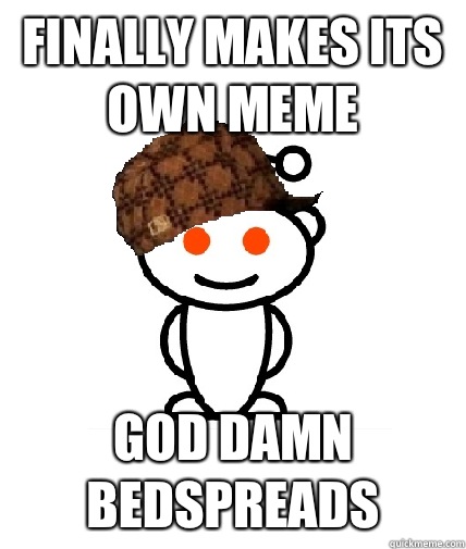 Finally makes its own meme God damn bedspreads  Scumbag Reddit