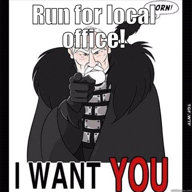 RUN FOR LOCAL OFFICE!  Misc