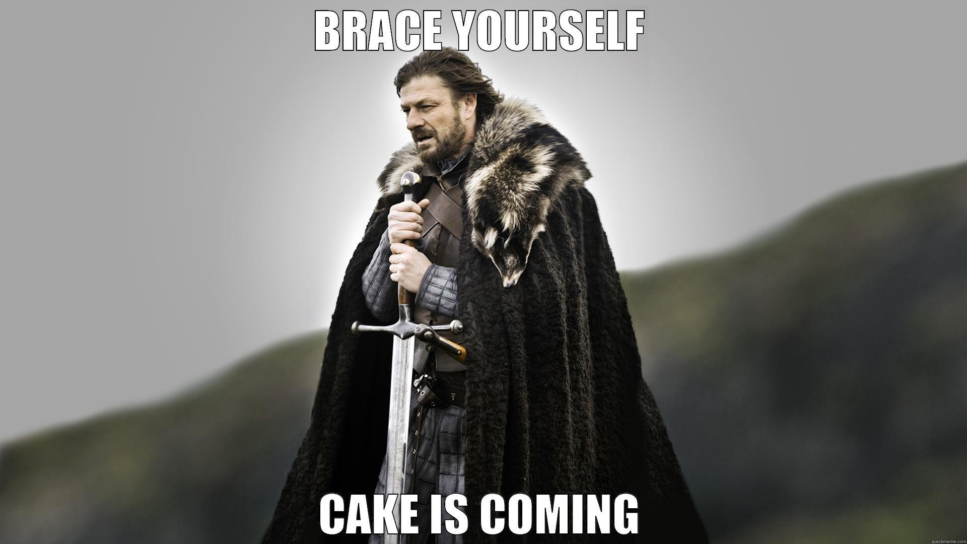 BRACE YOURSELF CAKE IS COMING Misc