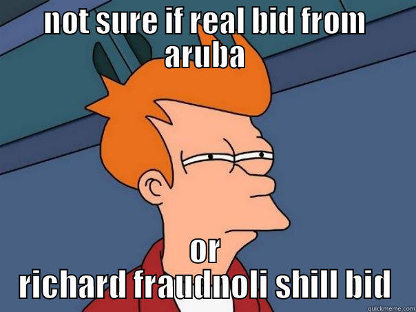 NOT SURE IF REAL BID FROM ARUBA OR RICHARD FRAUDNOLI SHILL BID Futurama Fry