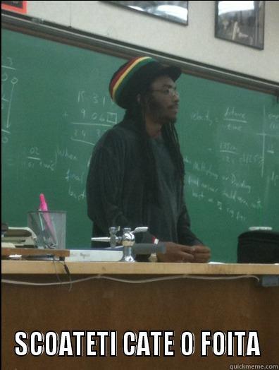  SCOATETI CATE O FOITA Rasta Science Teacher
