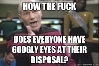 HOW THE FUCK Does everyone have googly eyes at their disposal?  star trek