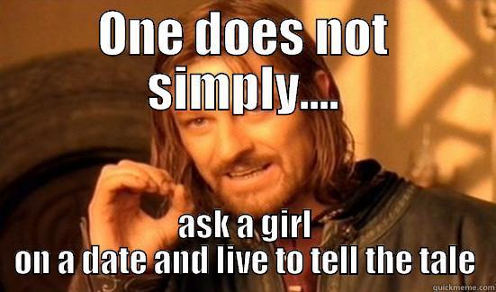 ONE DOES NOT SIMPLY.... ASK A GIRL ON A DATE AND LIVE TO TELL THE TALE Boromir