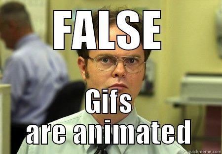 FALSE GIFS ARE ANIMATED Dwight