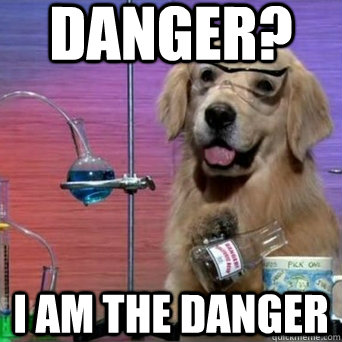 Danger? I am the danger - Danger? I am the danger  I Have No Idea Scientist Dog