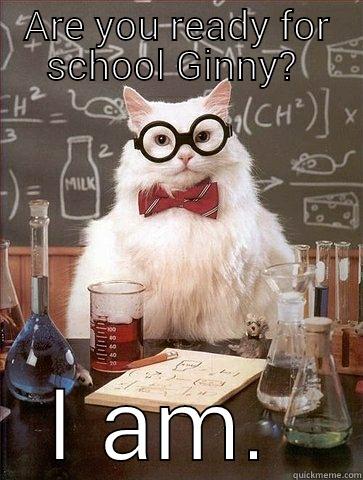 ARE YOU READY FOR SCHOOL GINNY?  I AM.  Chemistry Cat