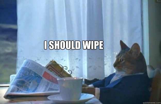 i should wipe - i should wipe  Sophisticated Cat