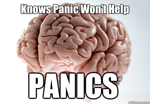 Knows Panic Won't Help PANICS  Scumbag Brain