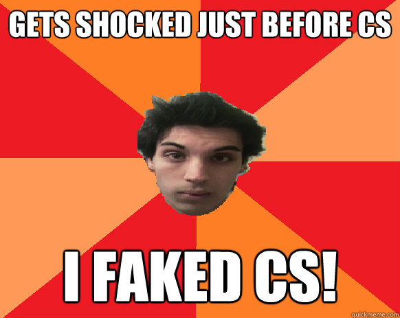 Gets shocked just before cs I faked cs!  Idiot WoW player