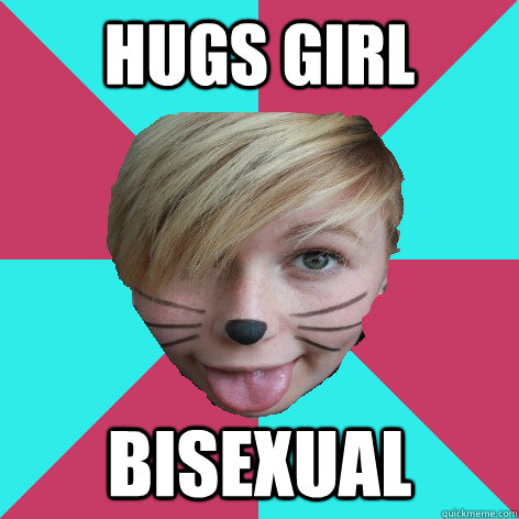 Hugs girl bisexual  