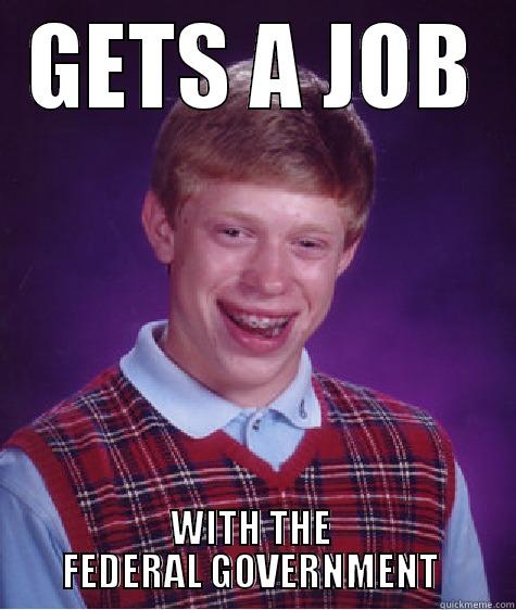 GETS A JOB WITH THE          FEDERAL GOVERNMENT          Bad Luck Brian