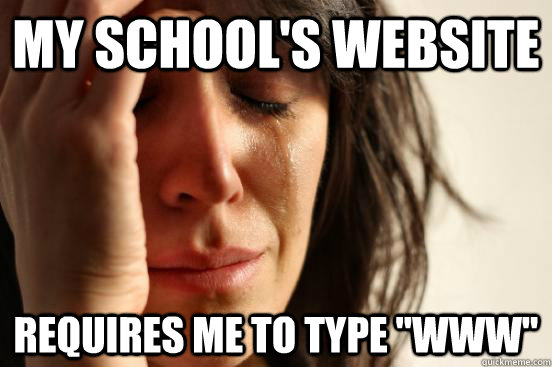 My school's website requires me to type 