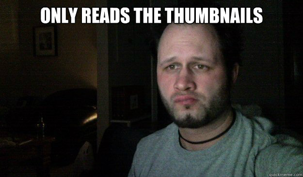 Only reads the thumbnails   