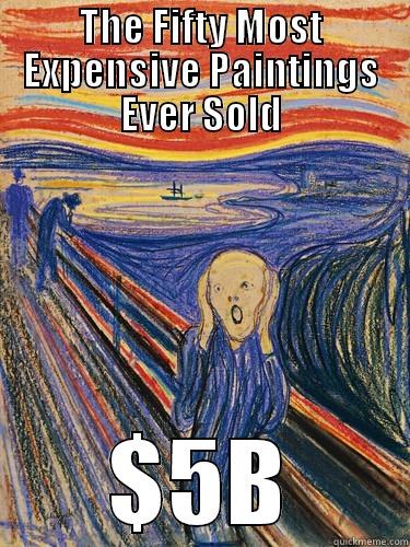 THE FIFTY MOST EXPENSIVE PAINTINGS EVER SOLD $5B Misc