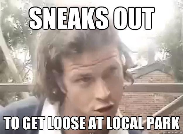 sneaks out to get loose at local park  