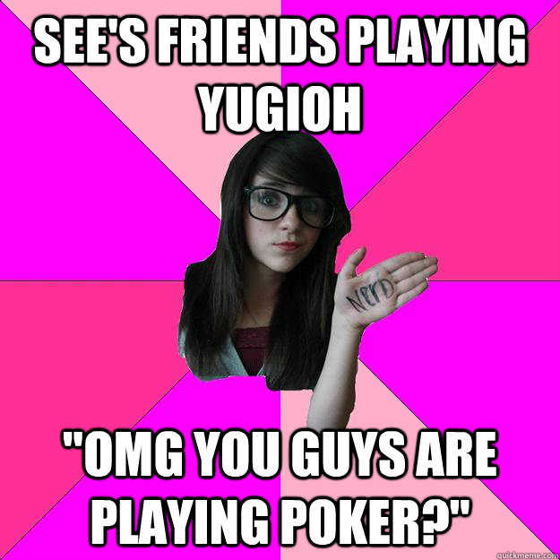 See's friends playing Yugioh 