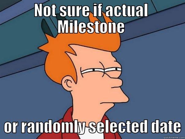 Not sure if actual milestone - NOT SURE IF ACTUAL MILESTONE   OR RANDOMLY SELECTED DATE Futurama Fry