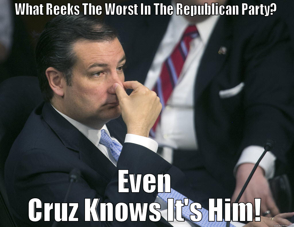 The biggest stench - WHAT REEKS THE WORST IN THE REPUBLICAN PARTY? EVEN CRUZ KNOWS IT'S HIM! Misc