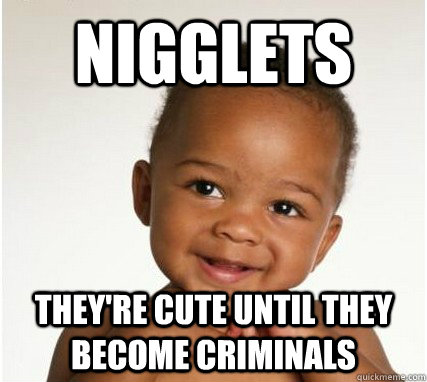 Nigglets They're cute until they become criminals  Nigger Baby