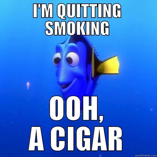 Being a smoker - I'M QUITTING SMOKING OOH, A CIGAR dory