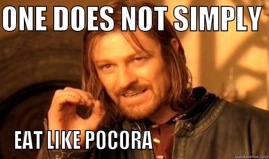 ONE DOES NOT SIMPLY  EAT LIKE POCORA                             Boromir