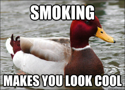 Smoking Makes you look cool  Malicious Advice Mallard