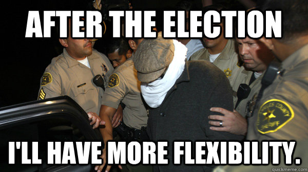 After the election I'll have more flexibility.  Defend the Constitution