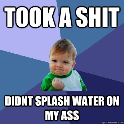 Took a shit Didnt splash water on my ass  Success Kid
