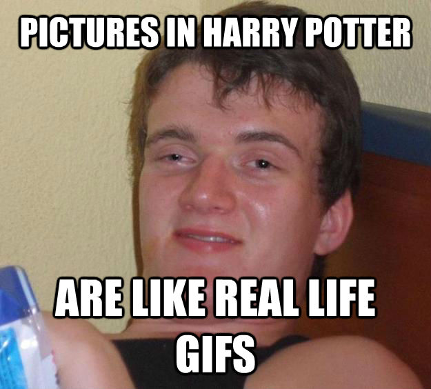 PICTURES IN HARRY POTTER ARE LIKE REAL LIFE GIFS  untitled meme