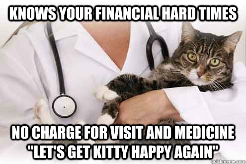 Knows Your financial Hard Times No charge for visit and medicine 