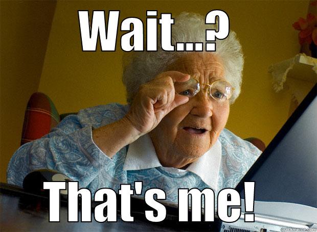 WAIT...? THAT'S ME!  Grandma finds the Internet