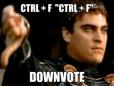 CTRL + F  