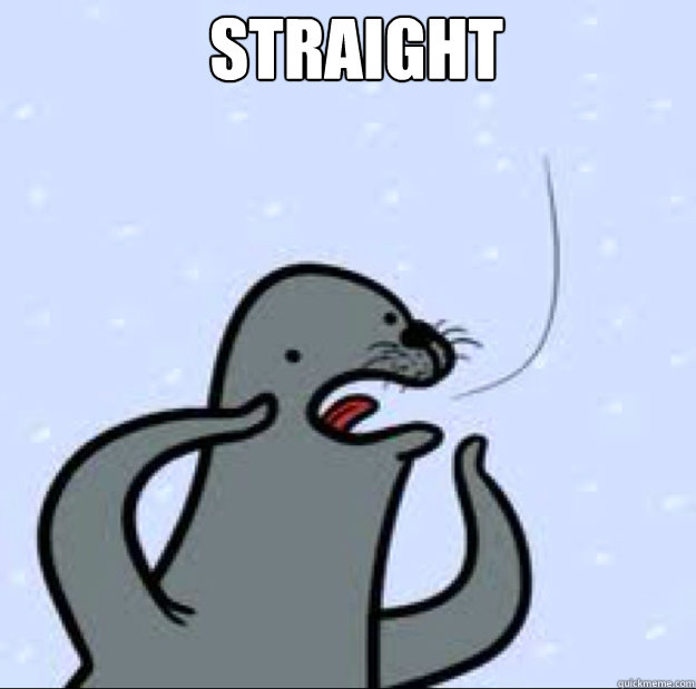 straight  - straight   Gay seal