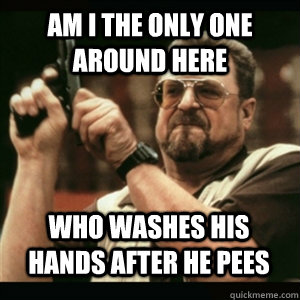 Am i the only one around here Who washes his hands after he pees - Am i the only one around here Who washes his hands after he pees  Misc