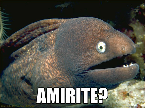  AMIRITE?  Bad Joke Eel