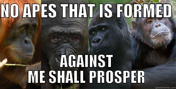 NO APES THAT IS FORMED  AGAINST ME SHALL PROSPER Misc