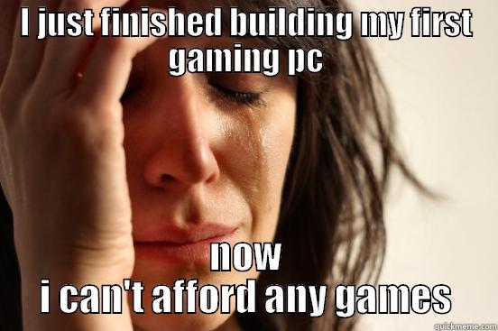I JUST FINISHED BUILDING MY FIRST GAMING PC NOW I CAN'T AFFORD ANY GAMES First World Problems