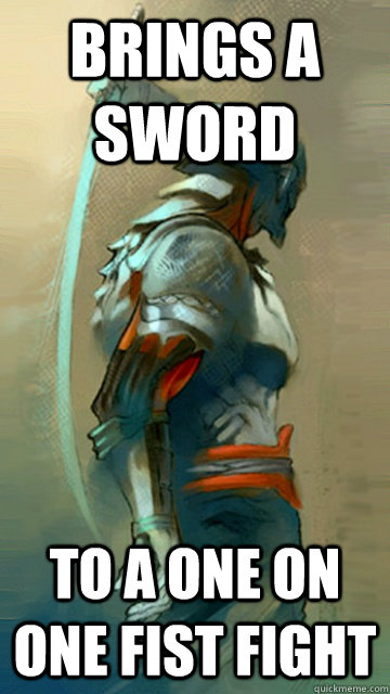 Brings a sword To a one on one fist fight - Brings a sword To a one on one fist fight  Scumbag Yoshimitsu