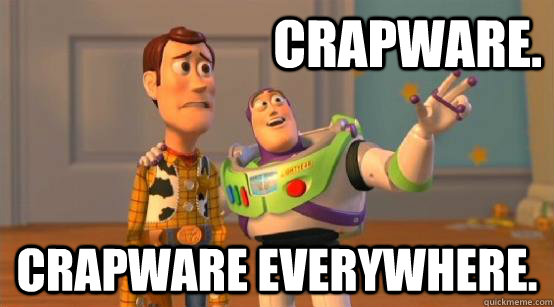 Crapware. Crapware everywhere.  Buzz Glitter