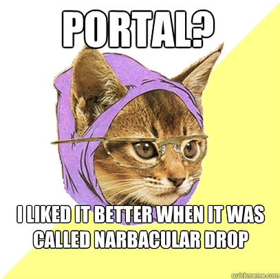 PORTAL? I liked it better when it was called Narbacular Drop   Hipster Kitty