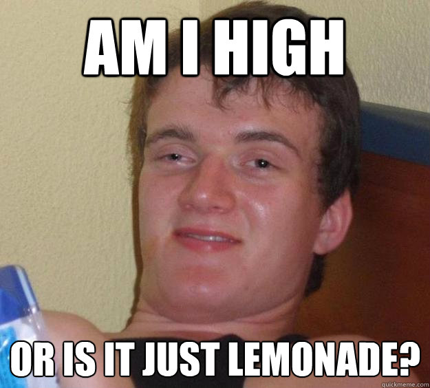 Am i high or is it just lemonade? - Am i high or is it just lemonade?  10 Guy