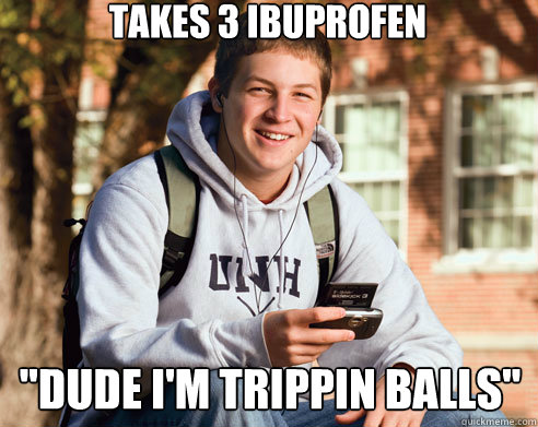 TAKES 3 IBUPROFEN  
