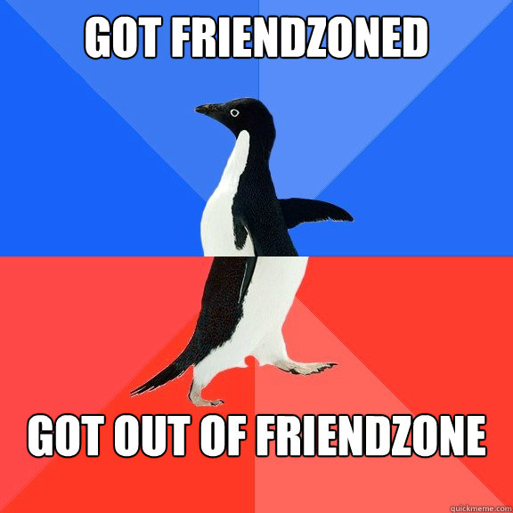 Got friendzoned got out of friendzone  Socially Awkward Awesome Penguin