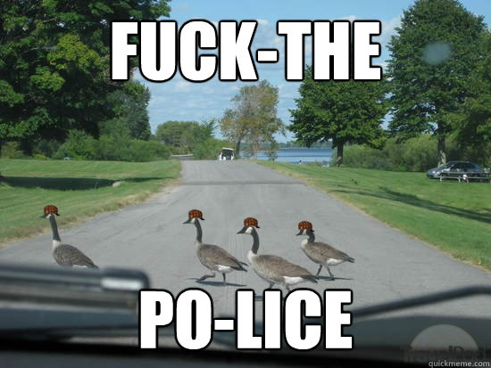 FUCK-THE PO-Lice  Scumbag Geese