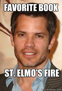 favorite book St. Elmo's Fire  
