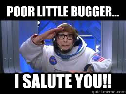 Poor Little Bugger... I salute you!! - Poor Little Bugger... I salute you!!  Austin Salute