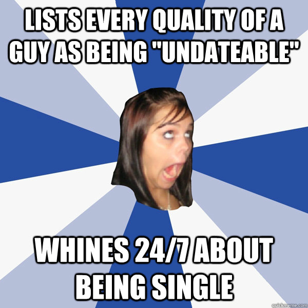 lists every quality of a guy as being 