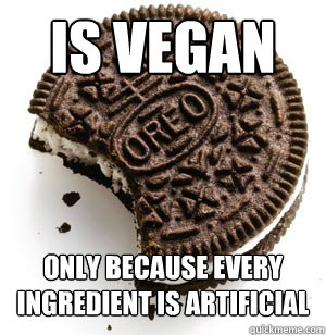 Is vegan only because every ingredient is artificial - Is vegan only because every ingredient is artificial  Misc