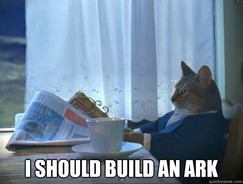  I should build an ark  The One Percent Cat