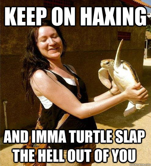 Keep on Haxing and imma turtle slap the hell out of you - Keep on Haxing and imma turtle slap the hell out of you  Misc